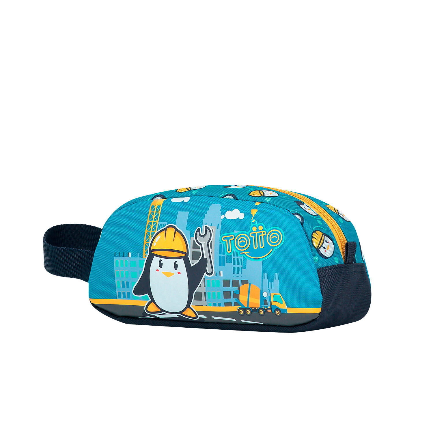 Totto Estuche infantil Funny Penguin Azul Poliéster 22 x 10.5 x 8 cm 2/4