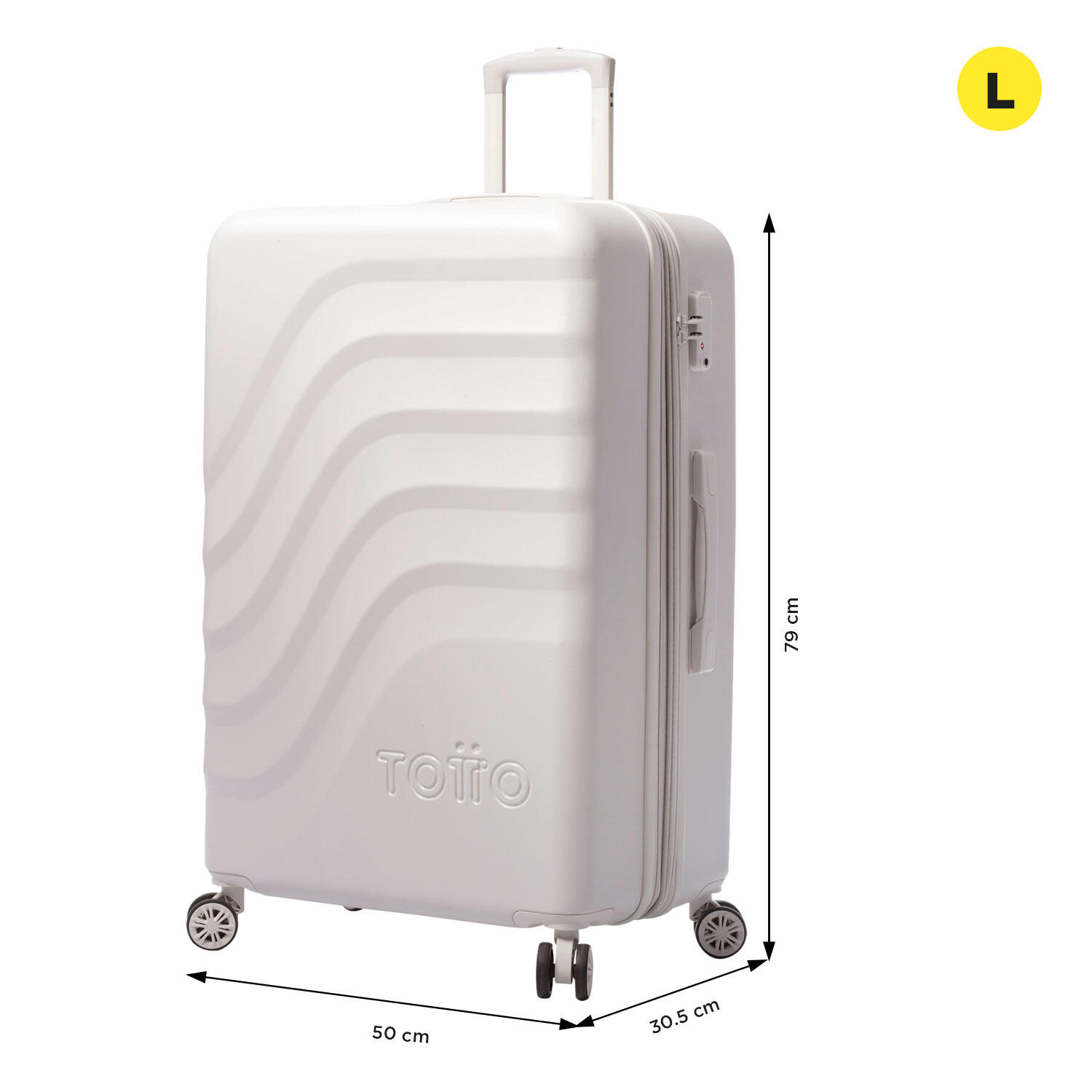 Totto Maleta grande Bazy+ Expandible White Sand Policarbonato 50 x 79 x 30.5 cm 2/5
