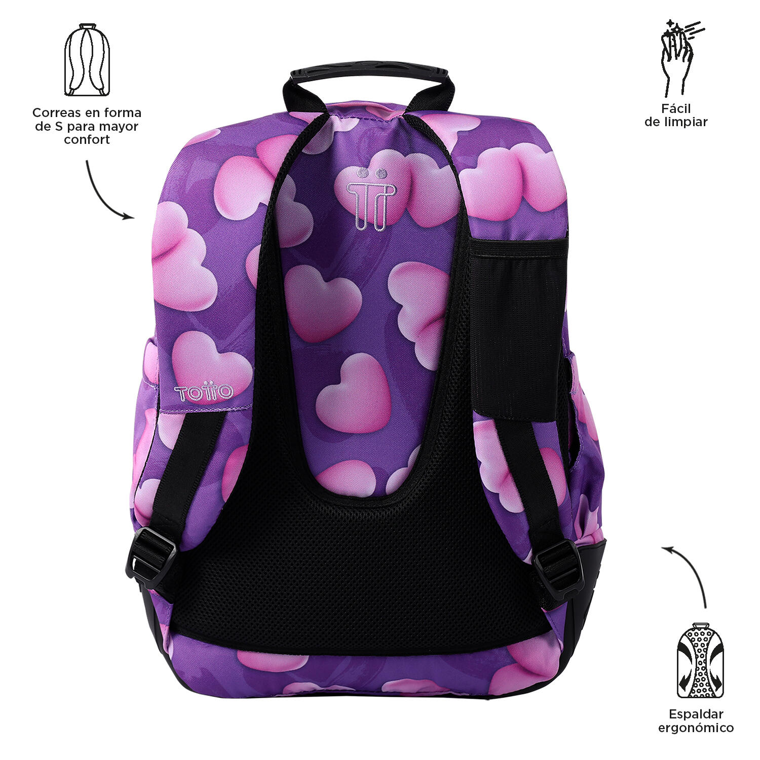 Totto Mochila escolar Rayol Chubby Poliéster 33 x44 x13.5 cm 3/5