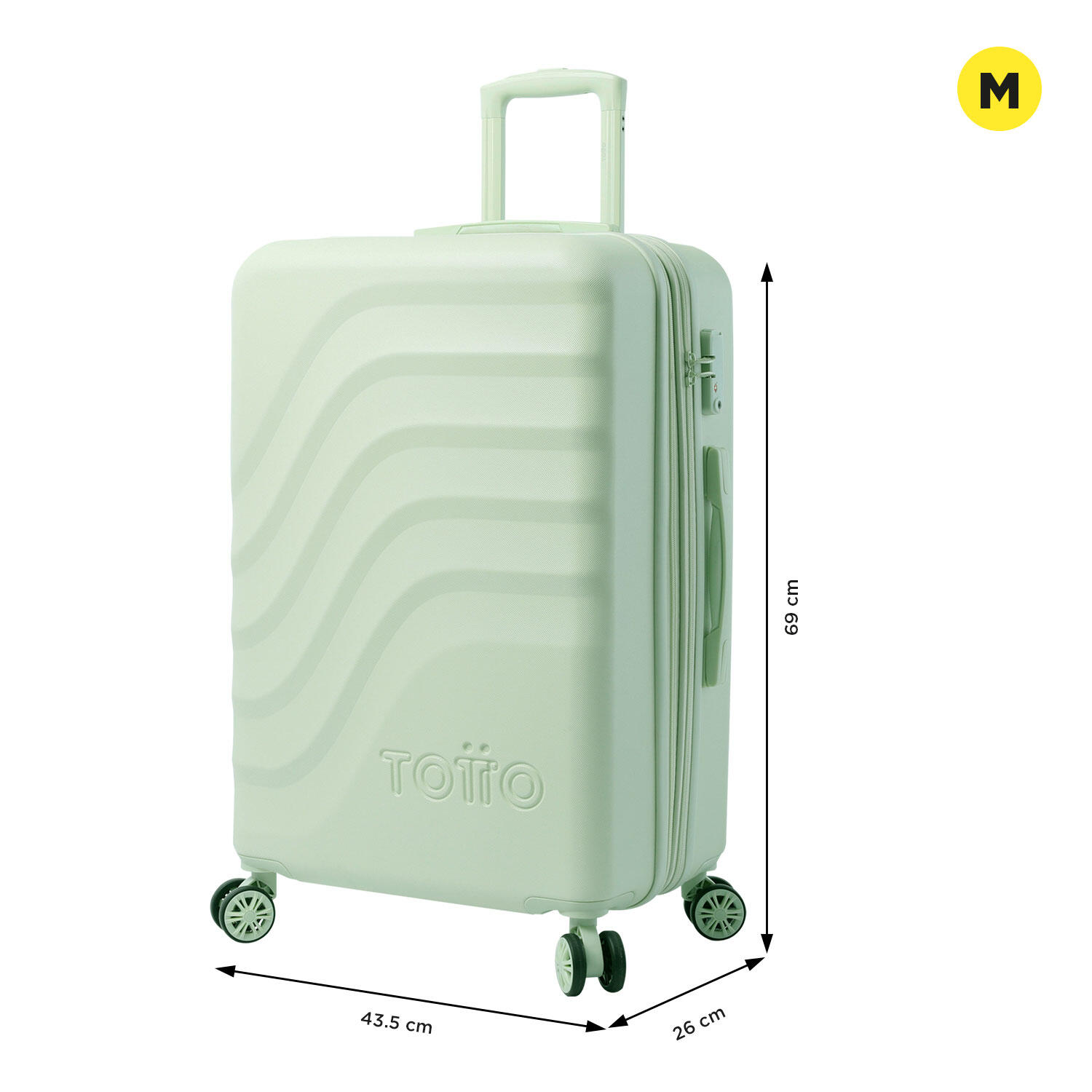 Totto Maleta mediana Bazy+ Expandible Meadow Mist Policarbonato 43.5 x 69 x 26 2/5