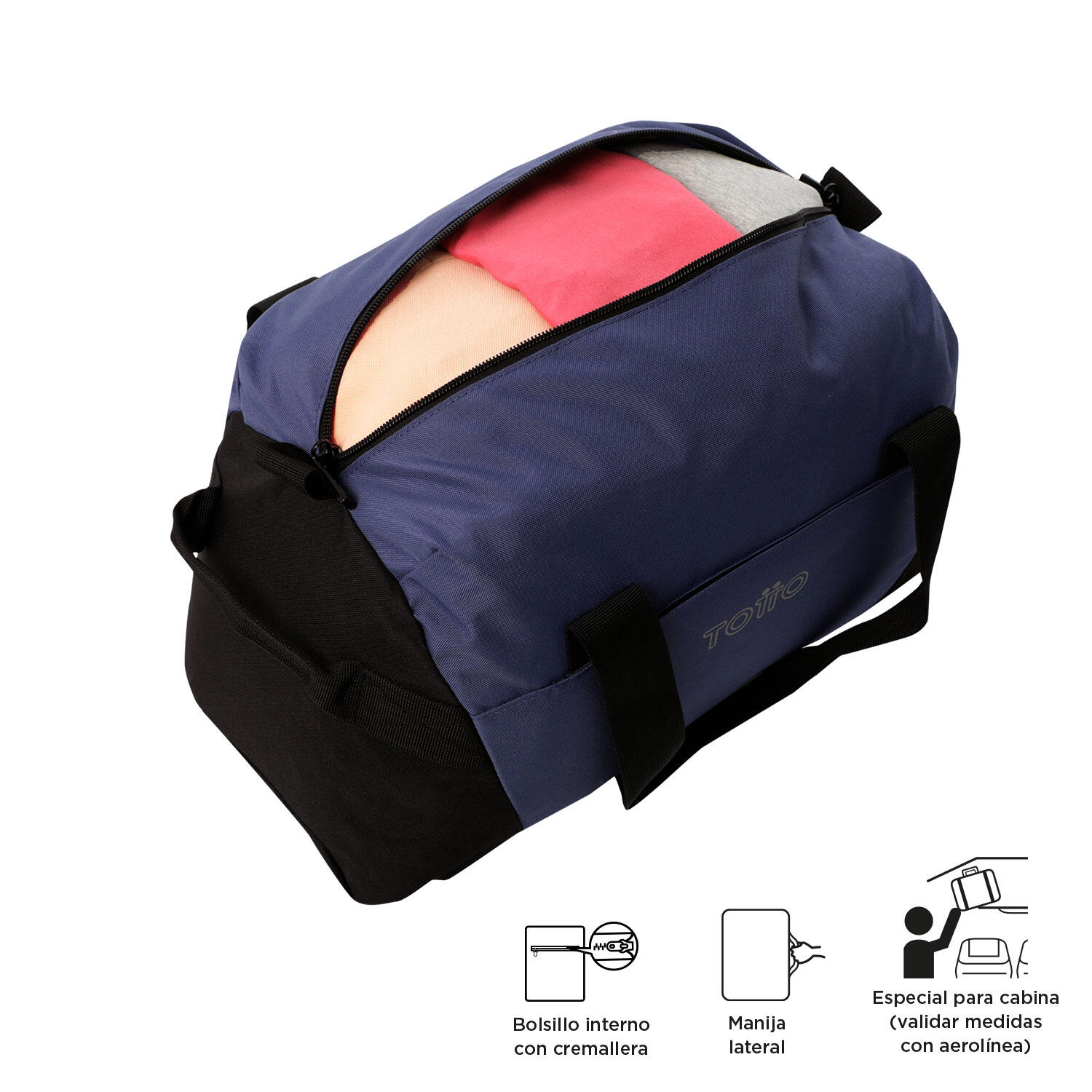 Totto Bolsa deporte Active Pro S Skipper Blue Poliéster reciclado 45 x25 x20 cm 5/5