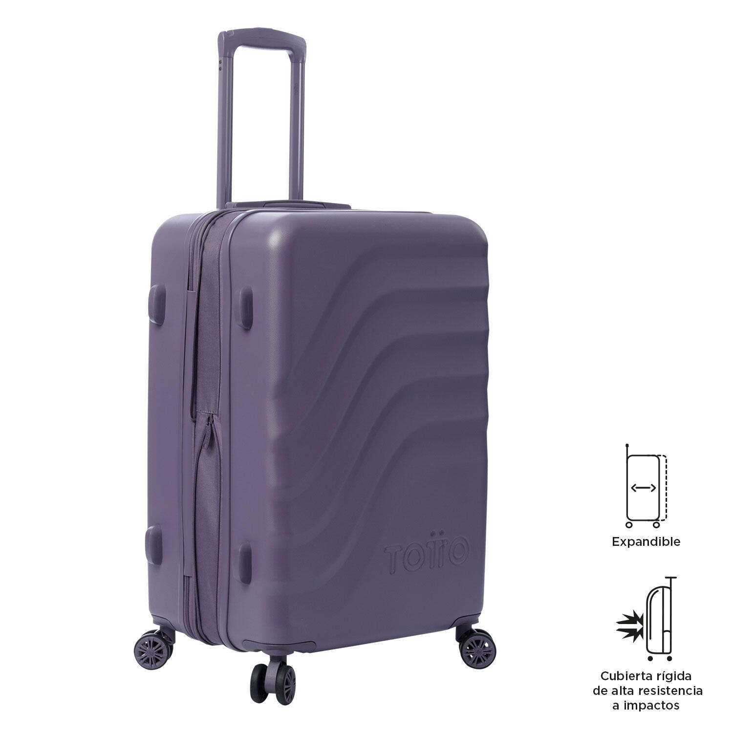 Totto Maleta mediana Bazy+ Expandible Montana Grape Policarbonato 43.5 x 69 x 2 4/5