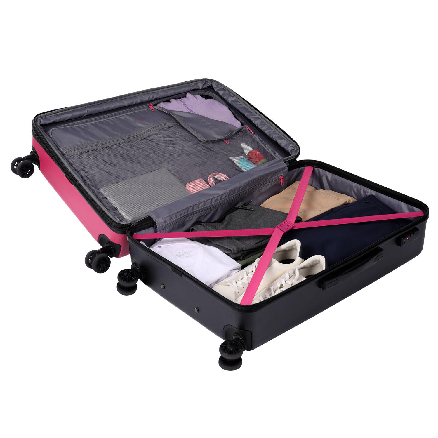 Totto Maleta grande Bazy+ Expandible Deco Rose Policarbonato 50 x 79 x 30.5 cm 3/5
