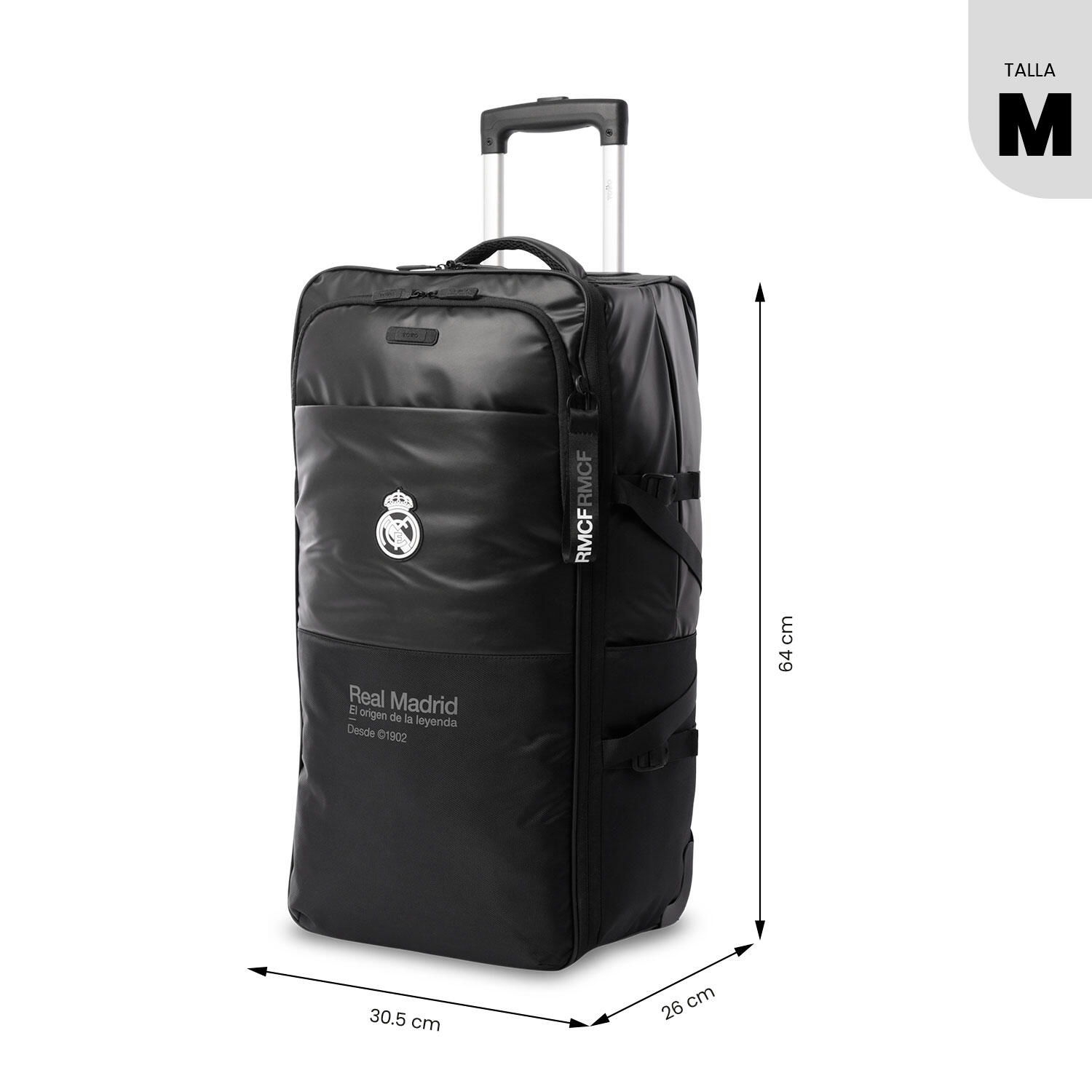 Totto Maleta mediana Real Madrid Negro Poliamida 30.5 x 64 x 26 cm 4/5