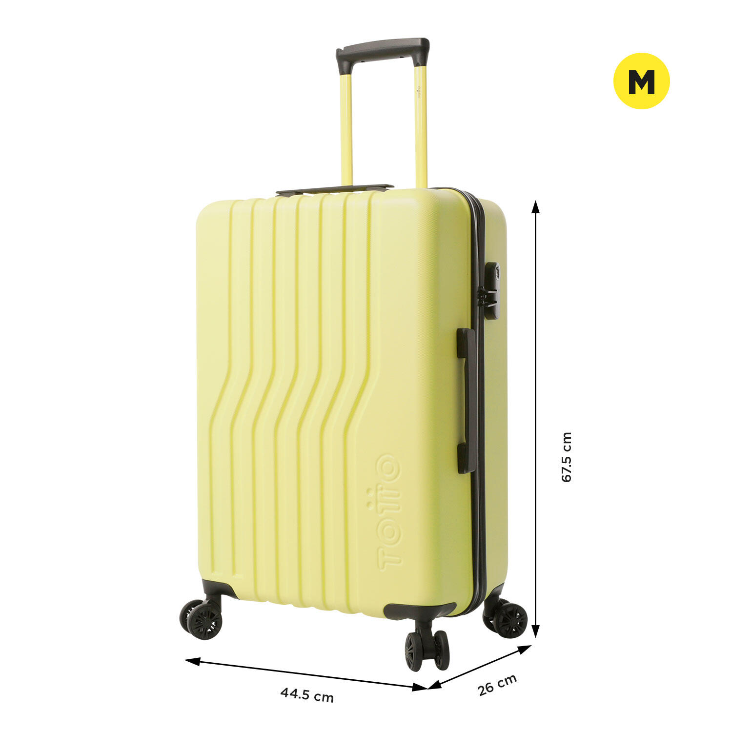 Totto Maleta mediana Nomad Yellow Iris Acrilonitrilo 44.5 x 67.5 x 26 cm 3/5