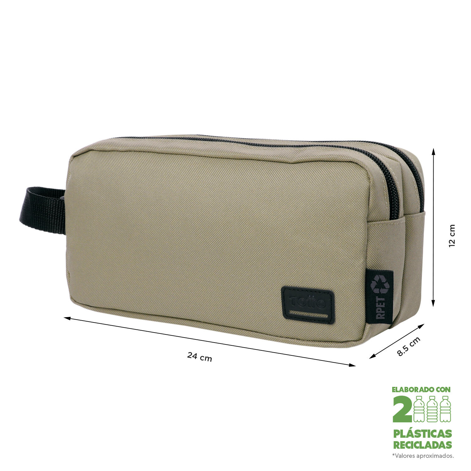 Totto Estuche Chizal Desert Taupe Poliéster 24 x 12 x 8.5 cm 2/4