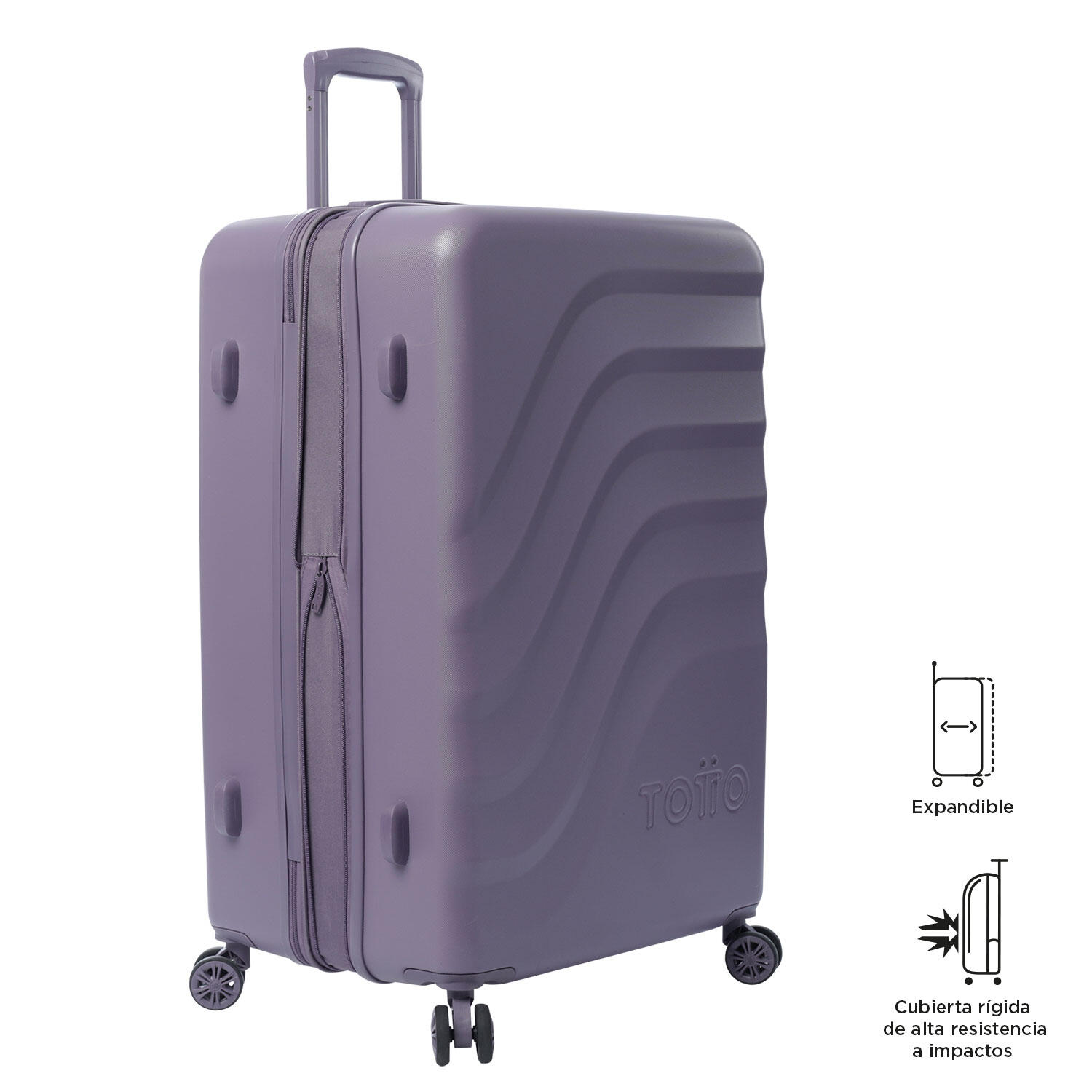 Totto Maleta grande Bazy+ Expandible Montana Grape Policarbonato 50 x 79 x 30.5 4/5