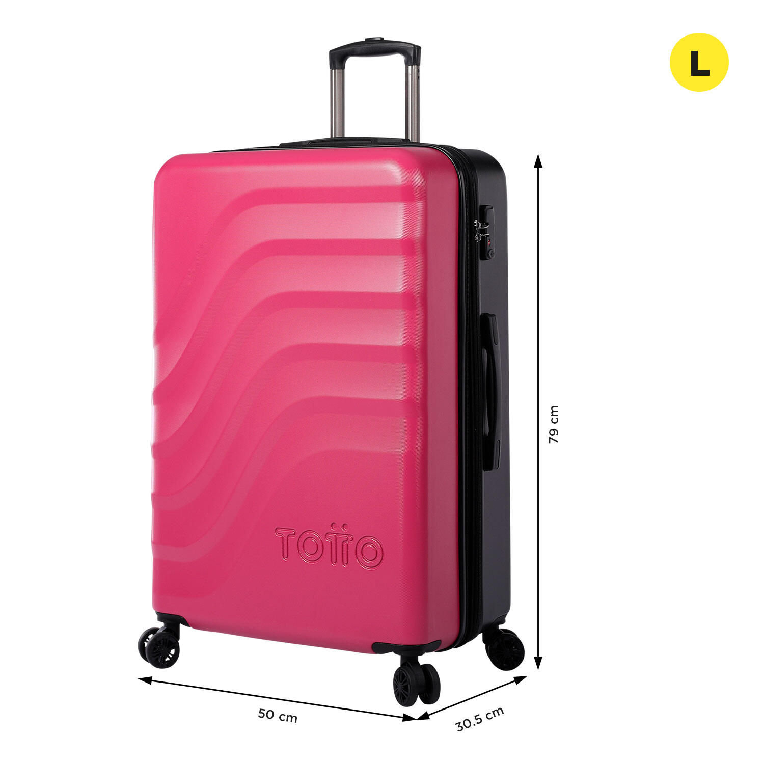 Totto Maleta grande Bazy+ Expandible Deco Rose Policarbonato 50 x 79 x 30.5 cm 2/5