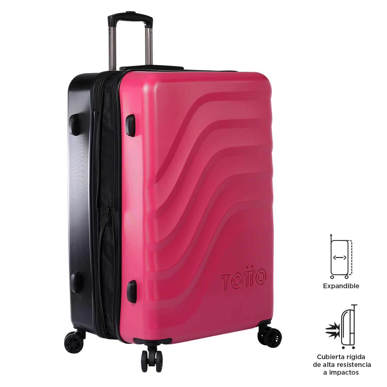 Totto Maleta grande Bazy+ Expandible Deco Rose Policarbonato 50 x 79 x 30.5 cm 4/5
