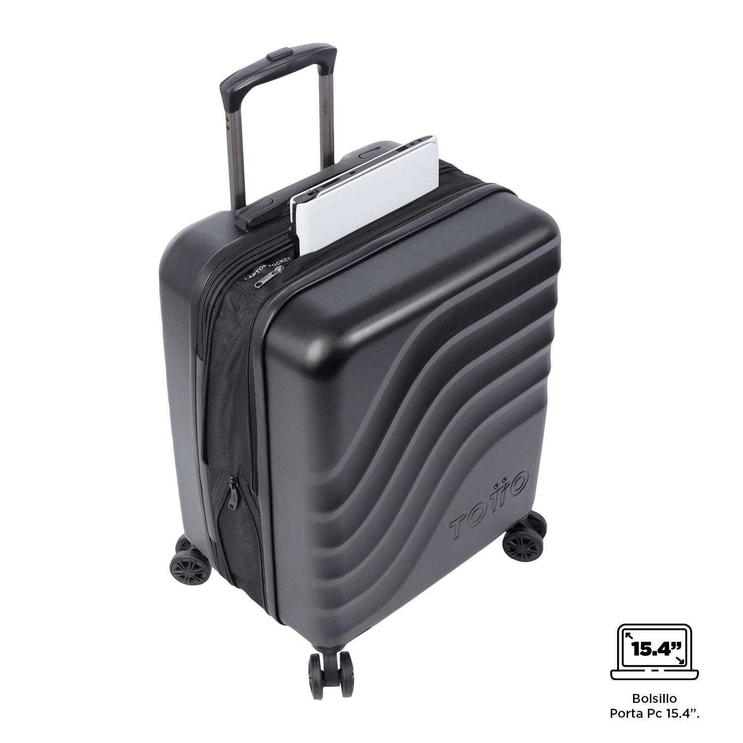 Totto Maleta de cabina Bazy+ Expandible Negro Policarbonato 39.5 x 54.5 x 22.5 5/5