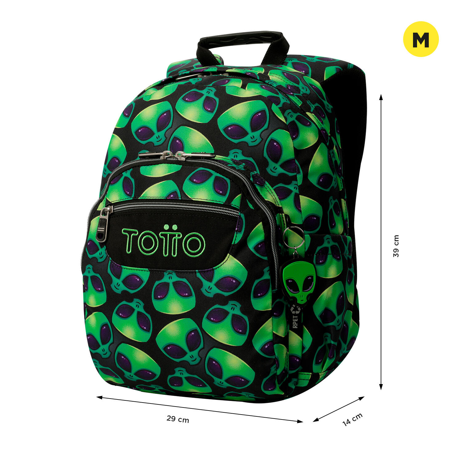 Totto Mochila escolar Gommas Ali Poliéster reciclado 29 x 39 x 14 cm 3/5