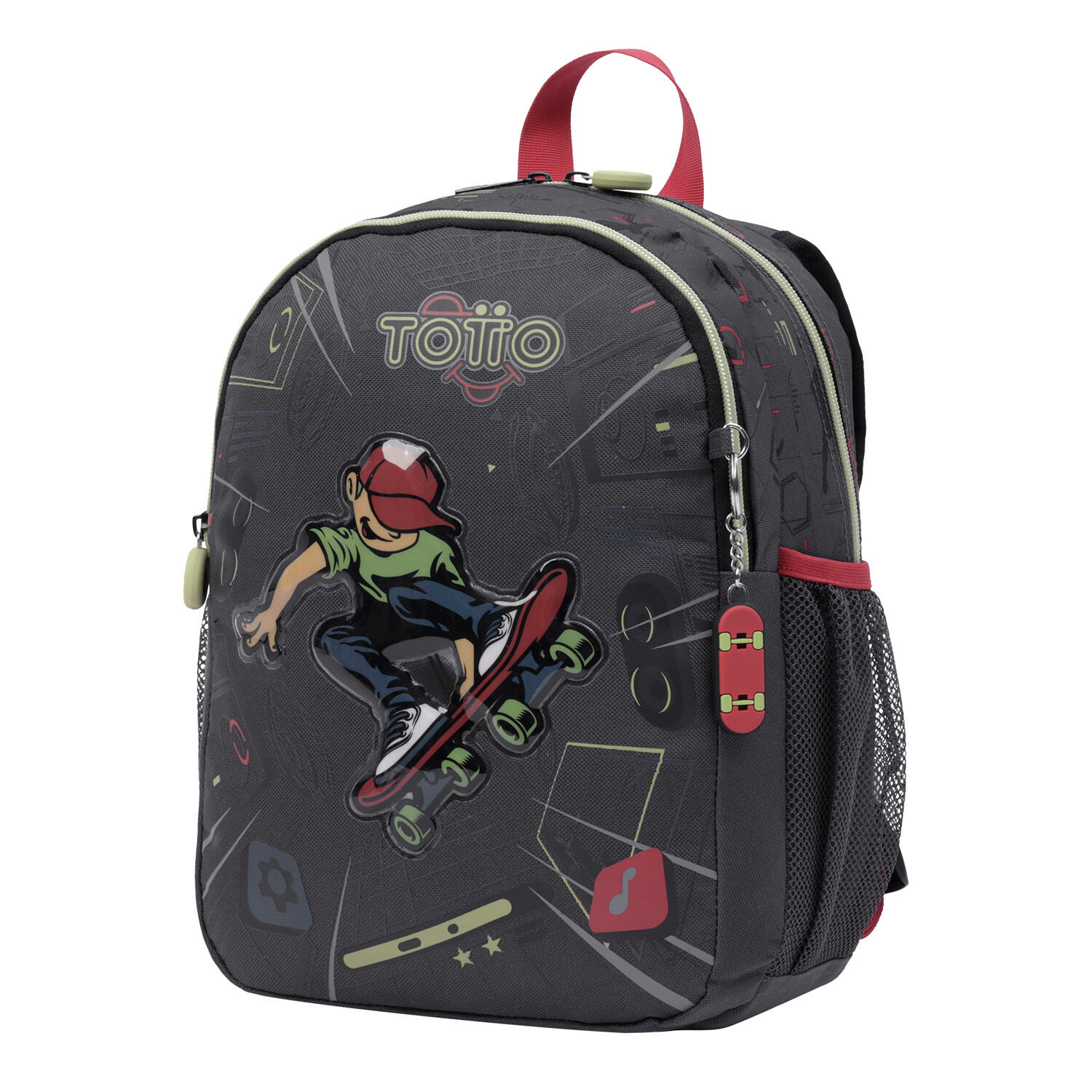 Totto Mochila escolar Muskas Gris Poliéster 22.5 x 32 x 9 cm 2/5