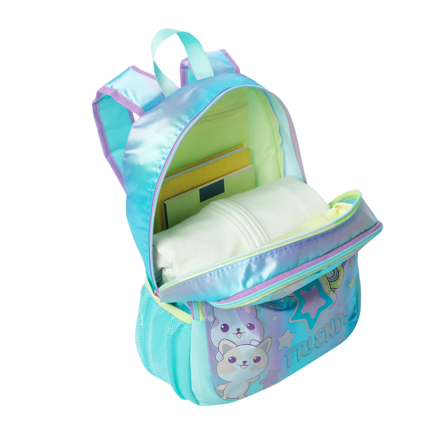 Totto Mochila infantil Friends Morado y verde agua Poliéster 28.5 x 40.5 x 14.5 5/5