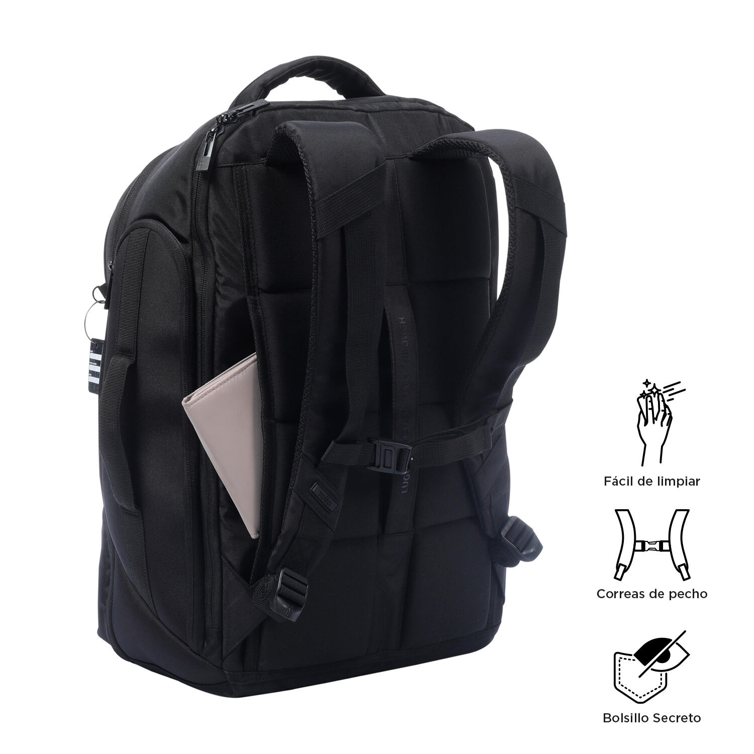 Totto Mochila viaje Convey 2.0 Negro Poliéster 34 x 50 x 18 cm 5/5