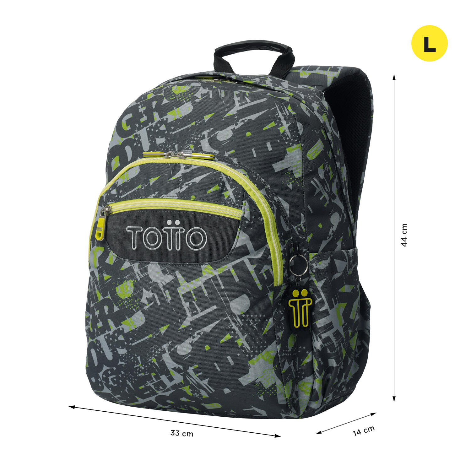 Totto Mochila escolar Acuareles Texgrunge Poliéster reciclado 33 x 44 x 14 cm 2/5