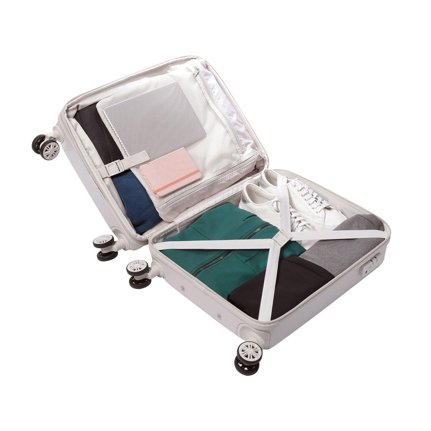 Totto Maleta de cabina Bazy+ Expandible White Sand Policarbonato 39.5 x 54.5 x 3/5