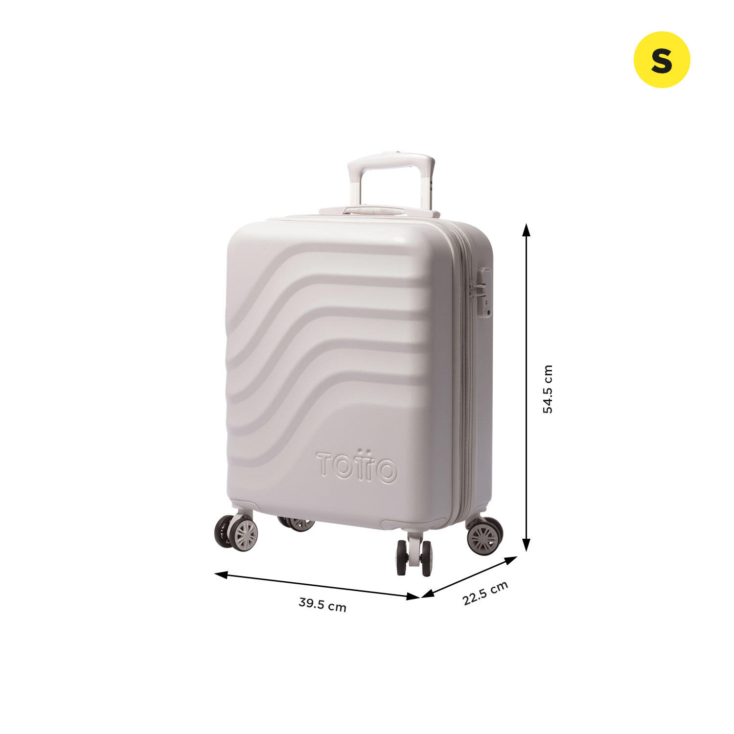 Totto Maleta de cabina Bazy+ Expandible White Sand Policarbonato 39.5 x 54.5 x 2/5