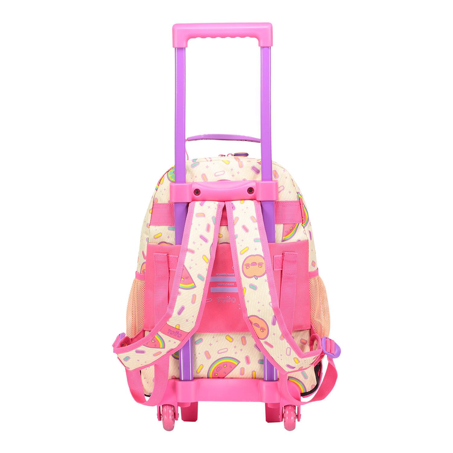 Totto Mochila infantil ruedas Ice Fruit Rosa Poliéster 28.5 x 41 x 12.5 cm 3/5