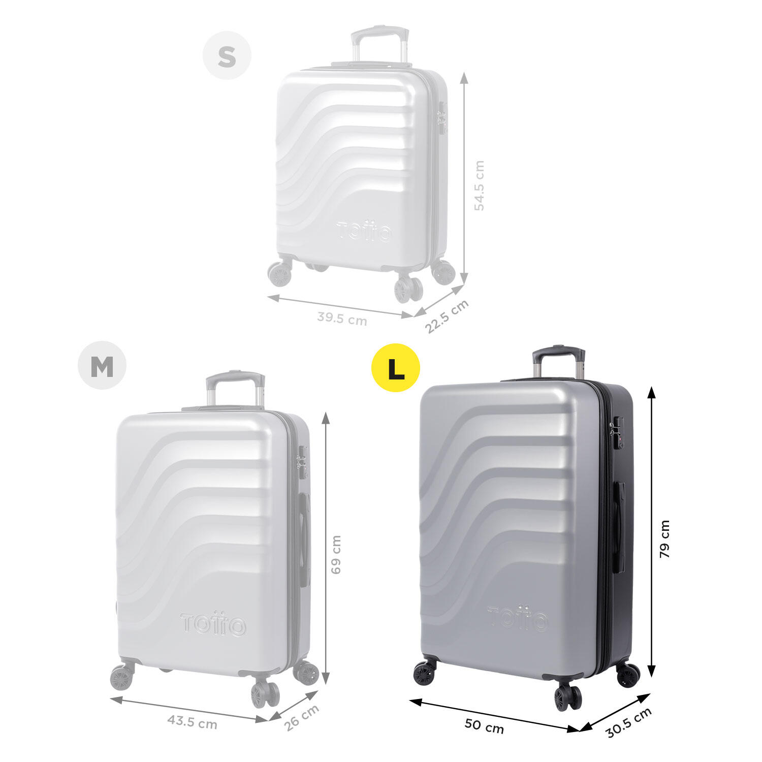 Totto Maleta grande Bazy+ Expandible Alloy Policarbonato 50 x 79 x 30.5 cm 3/5