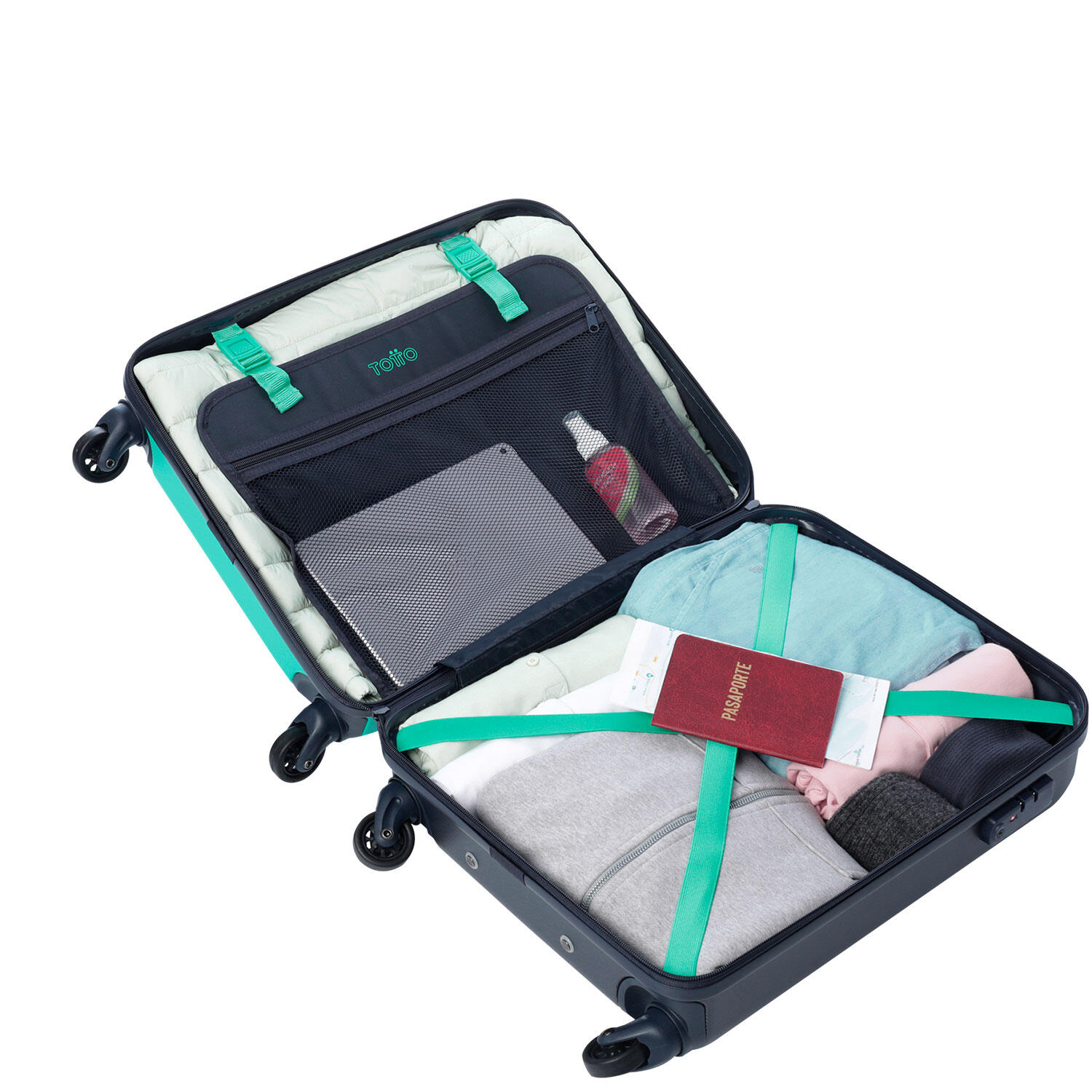 Totto Maleta de cabina Bazy Turquoise Policarbonato 40 x 55 x 20 cm 3/5