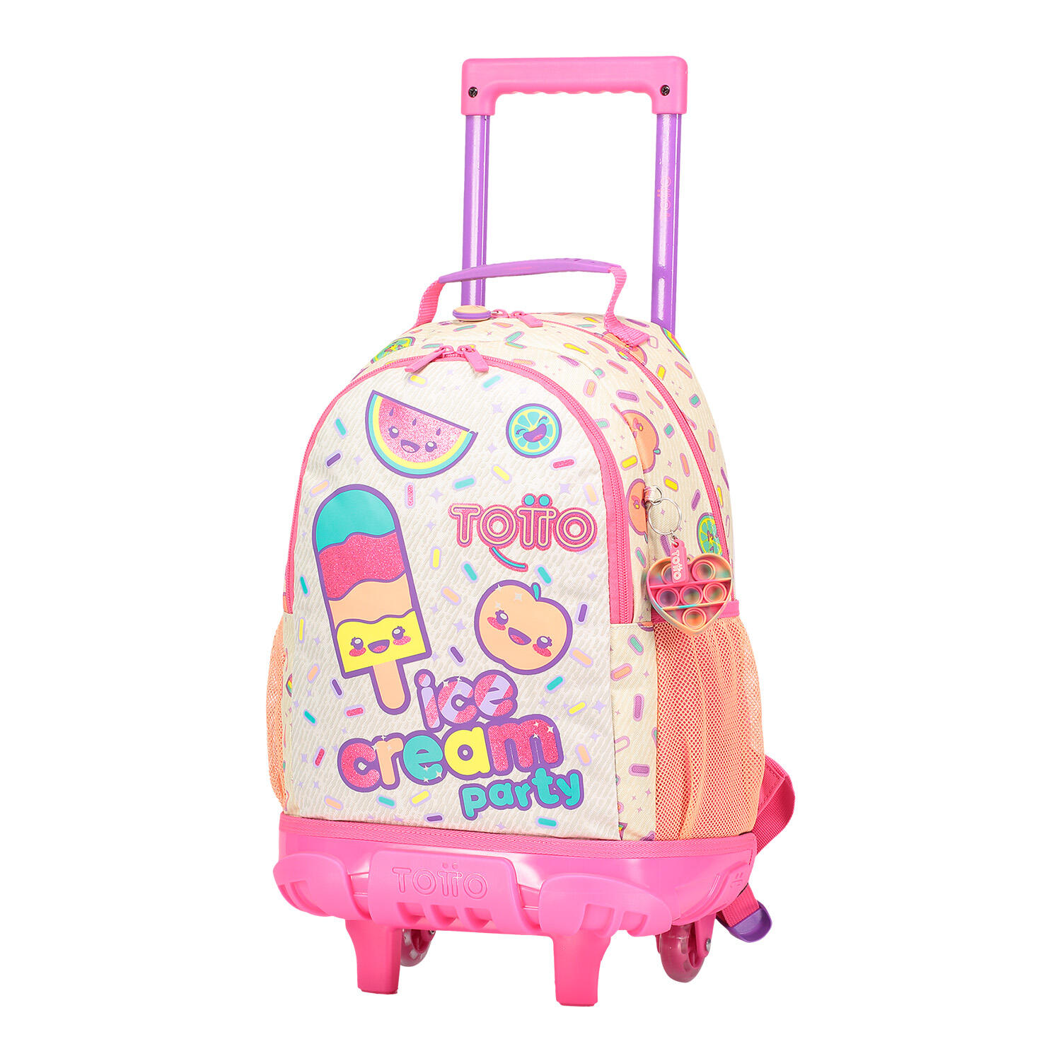 Totto Mochila infantil ruedas Ice Fruit Rosa Poliéster 28.5 x 41 x 12.5 cm 2/5