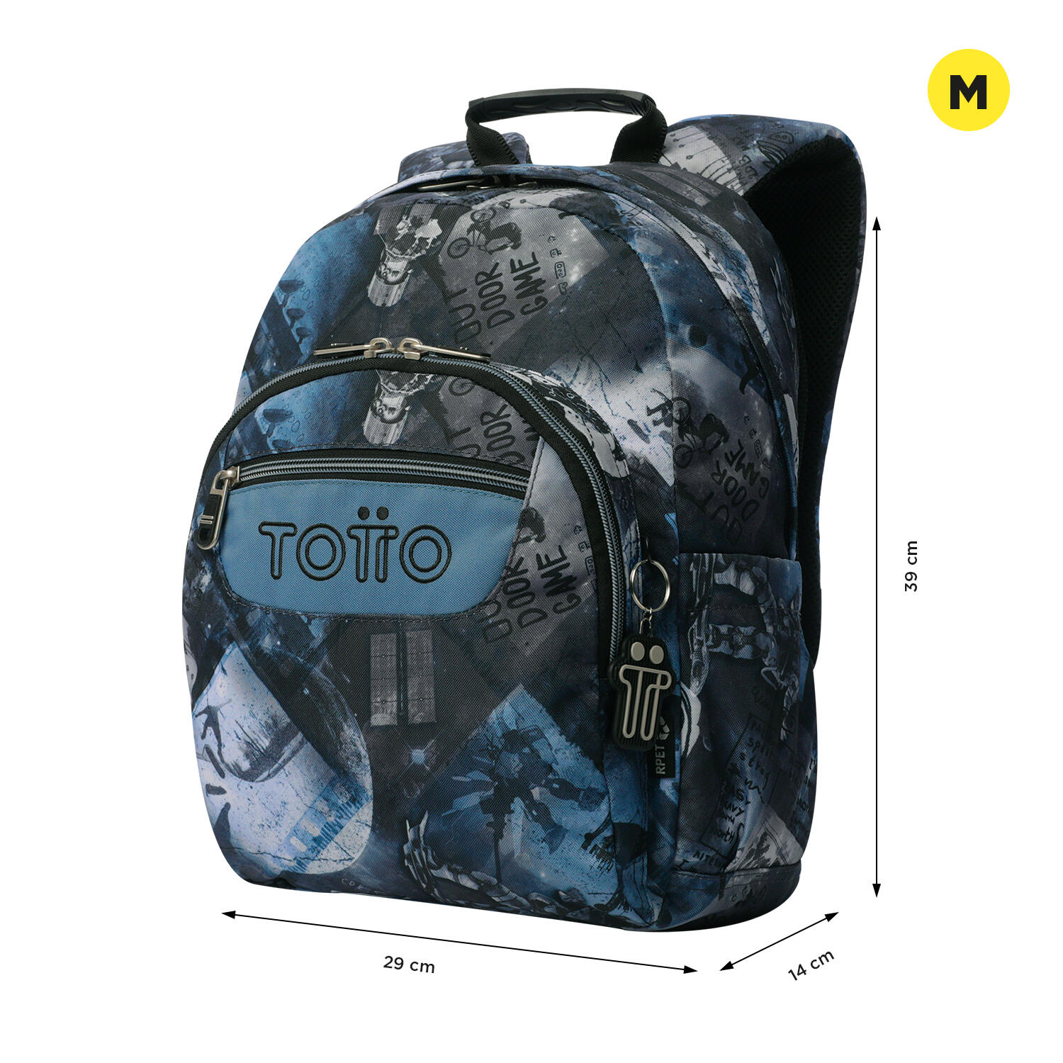 Totto Mochila escolar Gommas Film Poliéster reciclado 29 x 39 x 14 cm 2/5