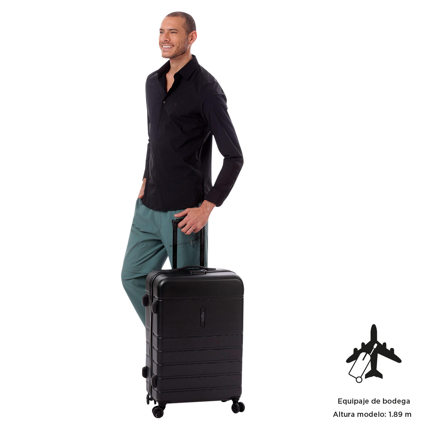 Totto Maleta mediana Prop M Negro Poliéster 45.8 x 68.2 x 26 cm 2/5