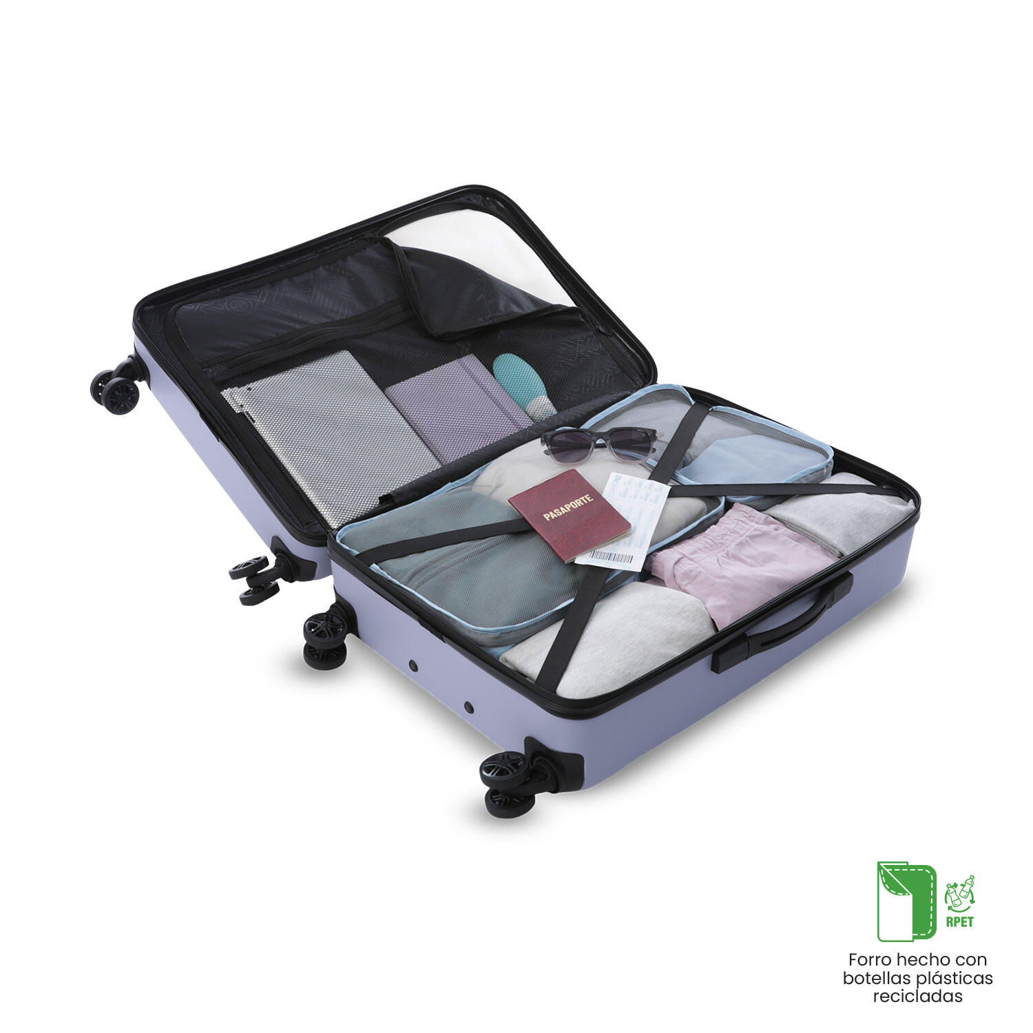 Totto Maleta mediana Helios 2.0 Morado Policarbonato 45.8 x68.2 x 26 cm 4/5