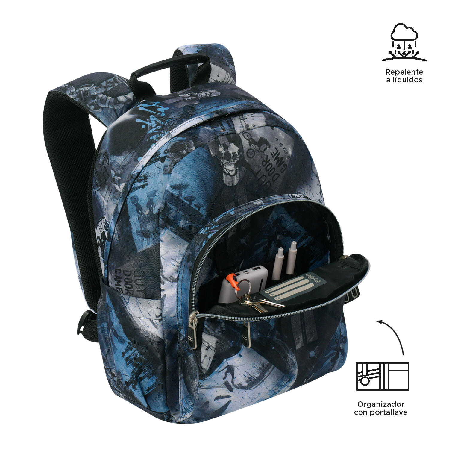 Totto Mochila escolar Gommas Film Poliéster reciclado 29 x 39 x 14 cm 5/5