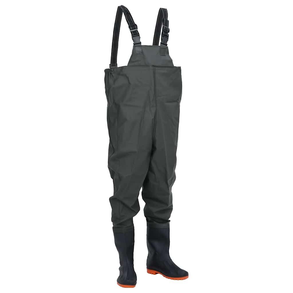 VidaXL wading suit with built-in boots size 42 dark green