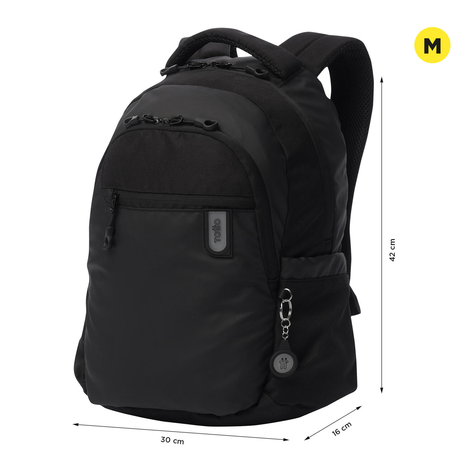 Totto Mochila urbana Steif Nara Negro Poliéster 30 x 42 x 16 cm 3/5
