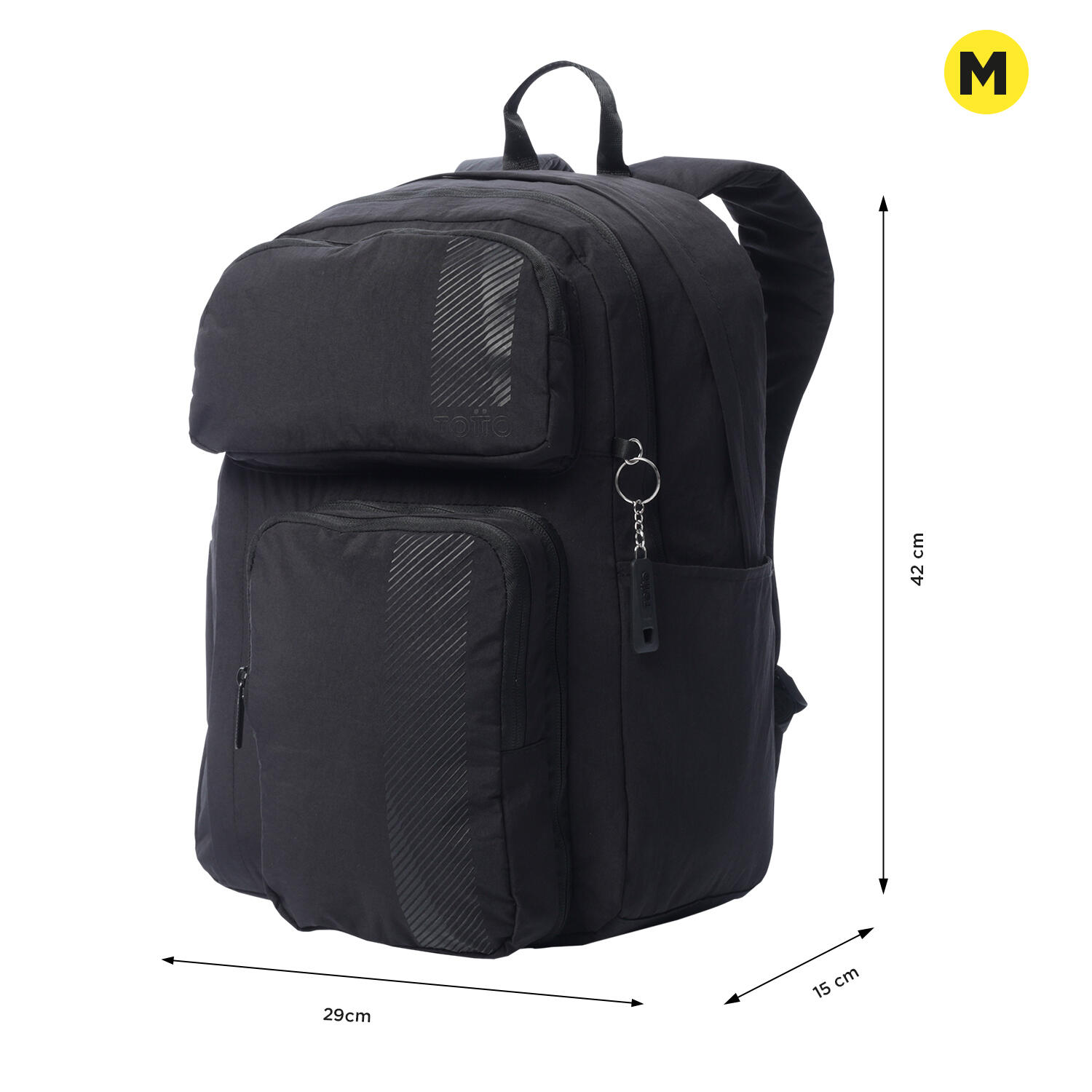 Totto Mochila urbana Duality Negro Poliamida 29 x 42 x 15 cm 2/5