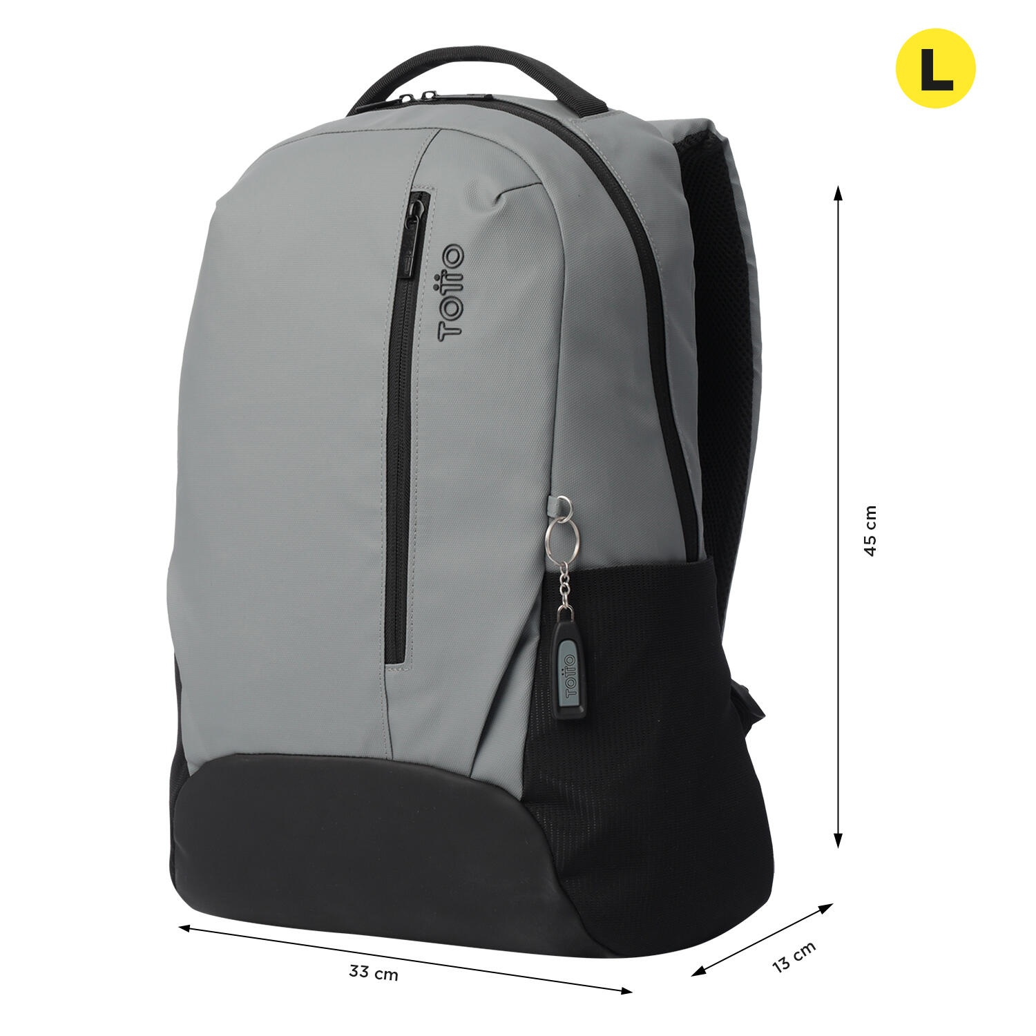 Totto Mochila urbana Detroit Gris Poliéster 33 x 45 x 13 cm 3/5