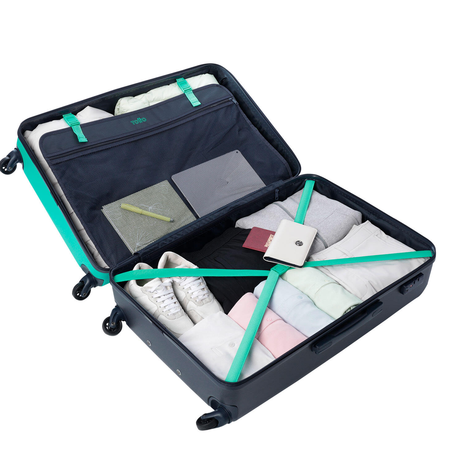 Totto Maleta grande Bazy Turquoise Policarbonato 51.8 x 78.8 x 30 cm 3/5