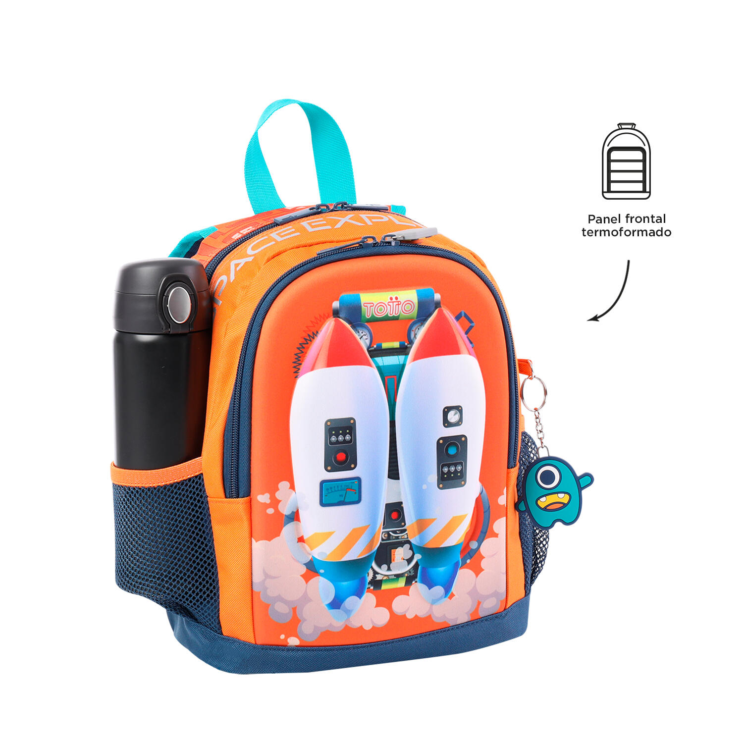 Totto Mochila escolar Cohety Cohetes Poliéster 23 x 31.5 x 10 cm 4/5