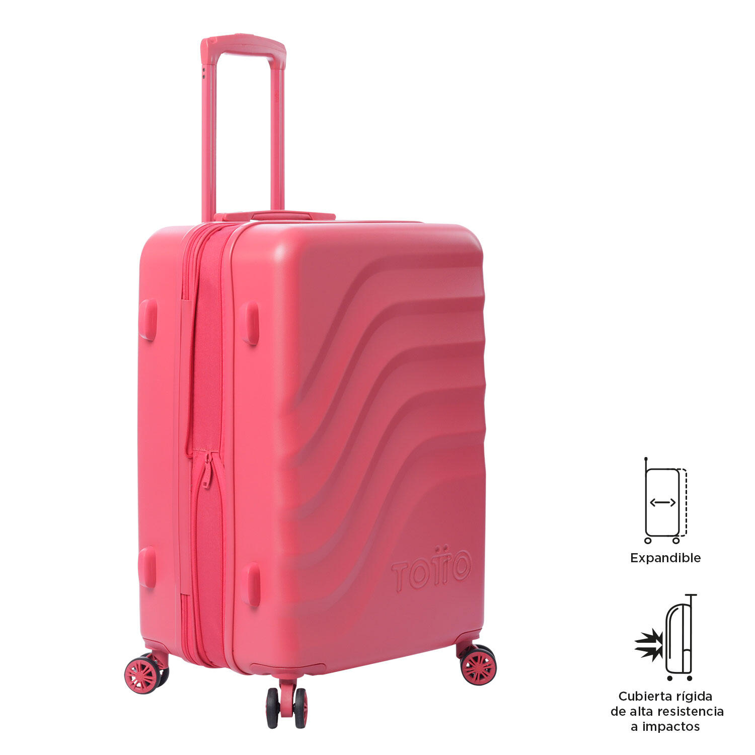 Totto Maleta mediana Bazy+ Expandible Claret Red Policarbonato 43.5 x 69 x 26 c 4/5