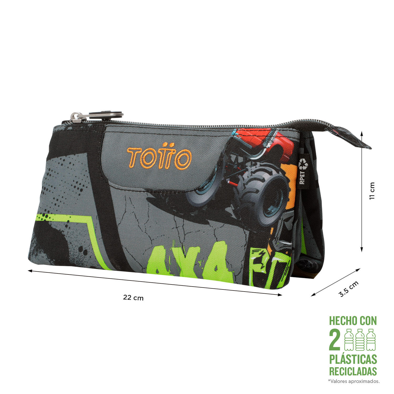 Totto Estuche escolar Tablero Truck Poliéster 22 x 11 x 3.5 cm 2/4