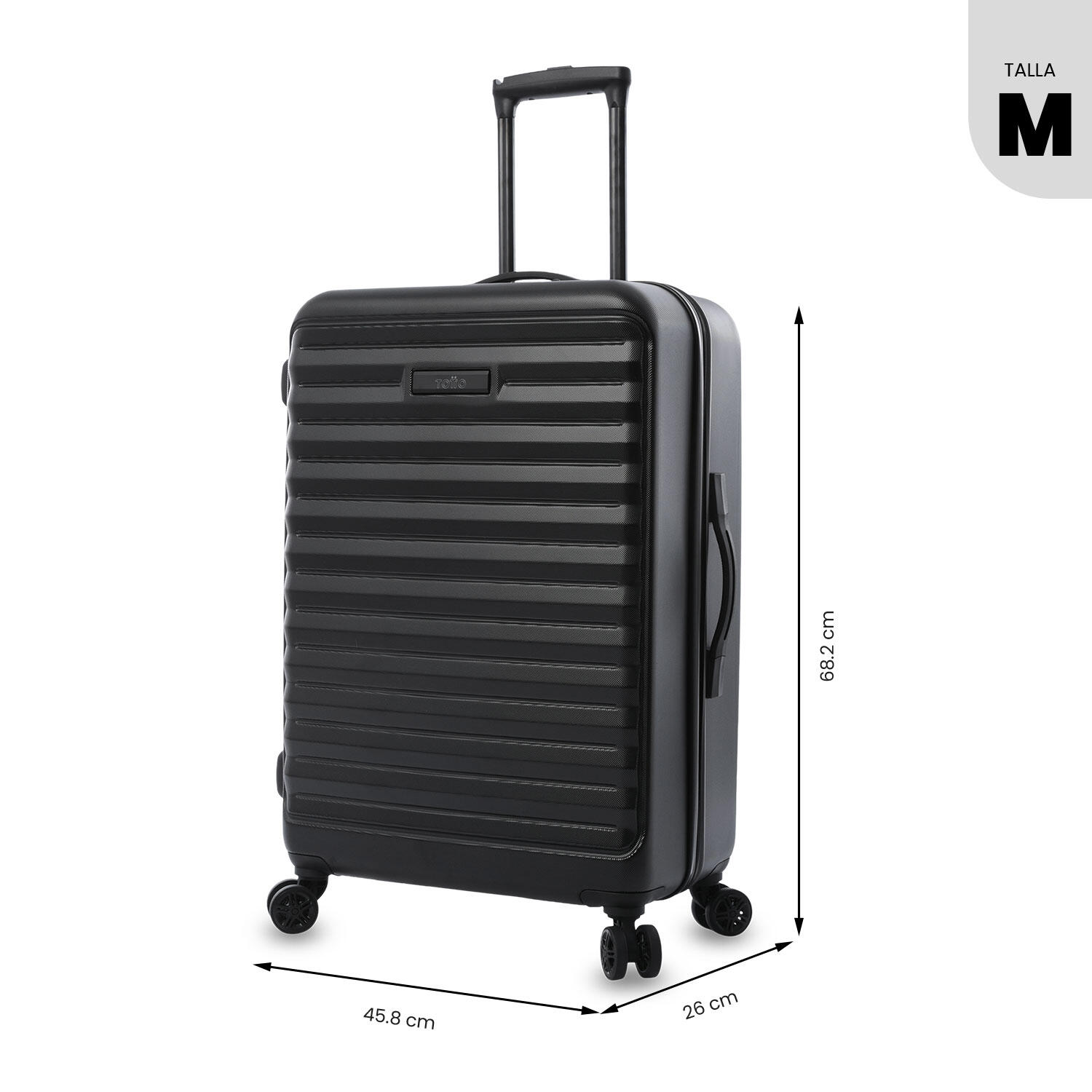 Totto Maleta mediana Helios 2.0 Negro Policarbonato 45.8 x68.2 x 26 cm 3/5