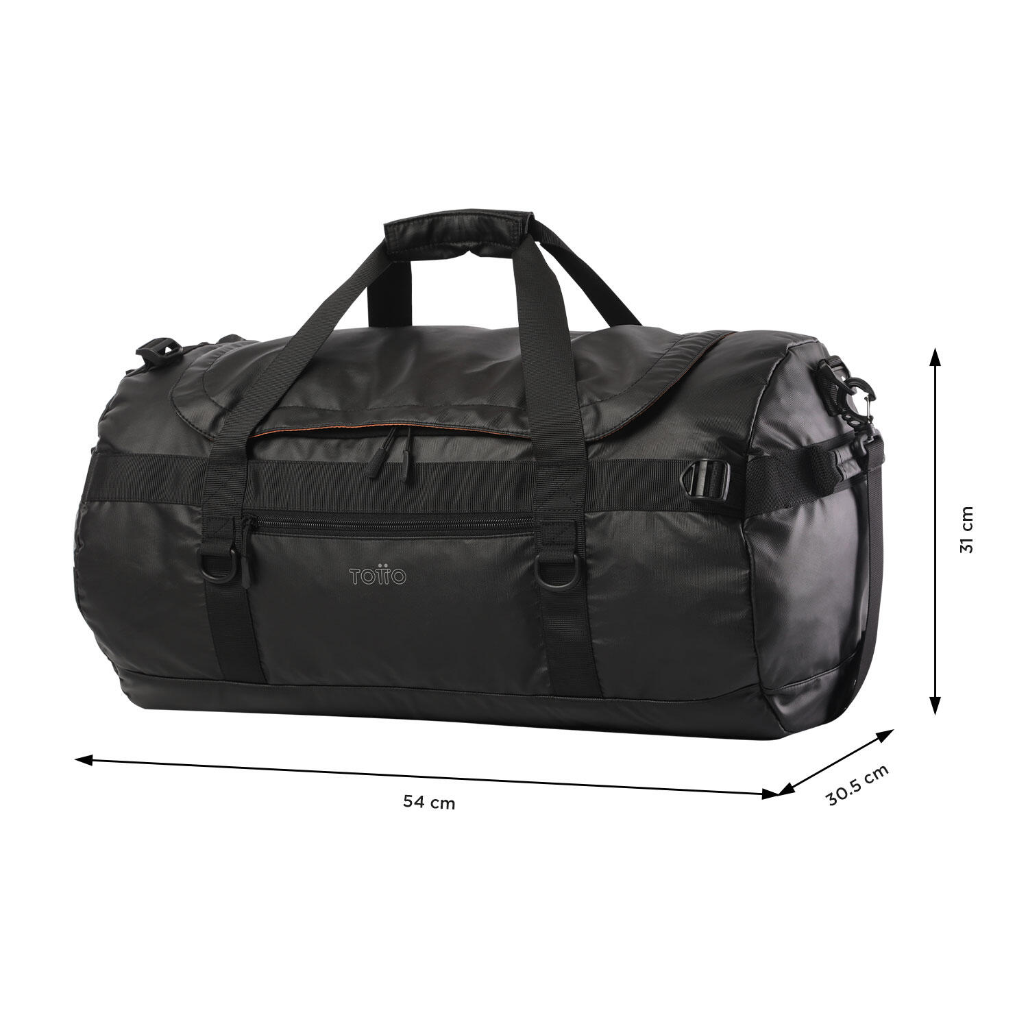 Totto Bolsa viaje 2 en 1 Barrel Negro Poliéster 54 x 31 x 30.5 cm 3/5