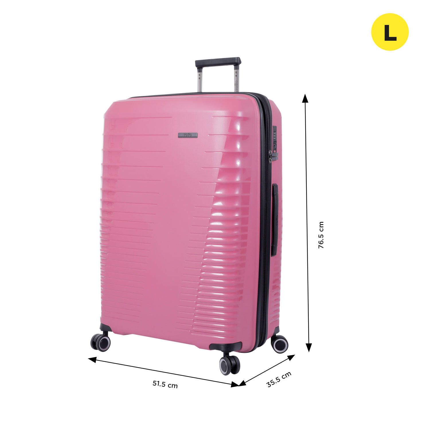 Totto Maleta grande Traveler Deco Rose Polipropileno 51.5 x 76.5 x 35.5 cm 2/5
