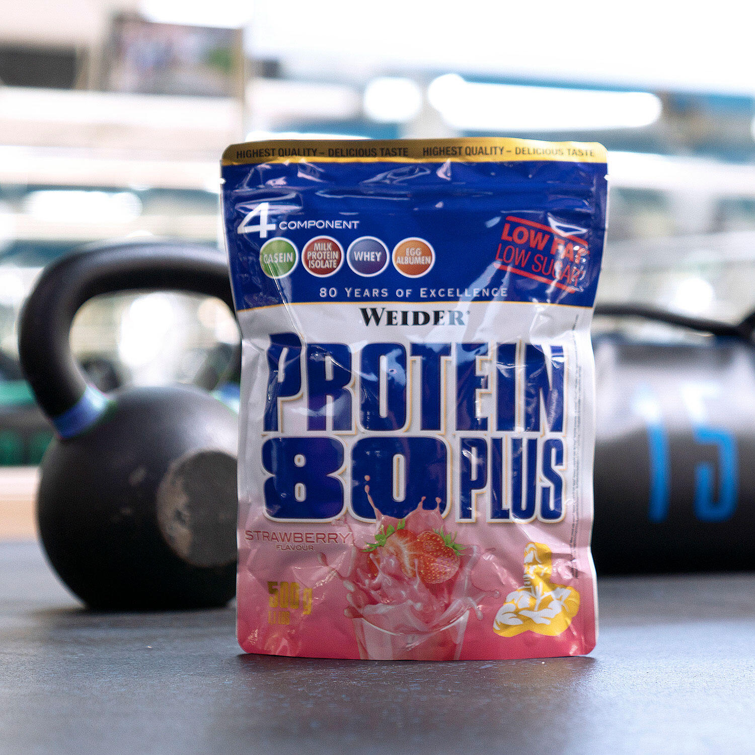 Weider Protein 80 Plus (500g) Strawberry - Eiweiße - Protein-Mischung 4/7