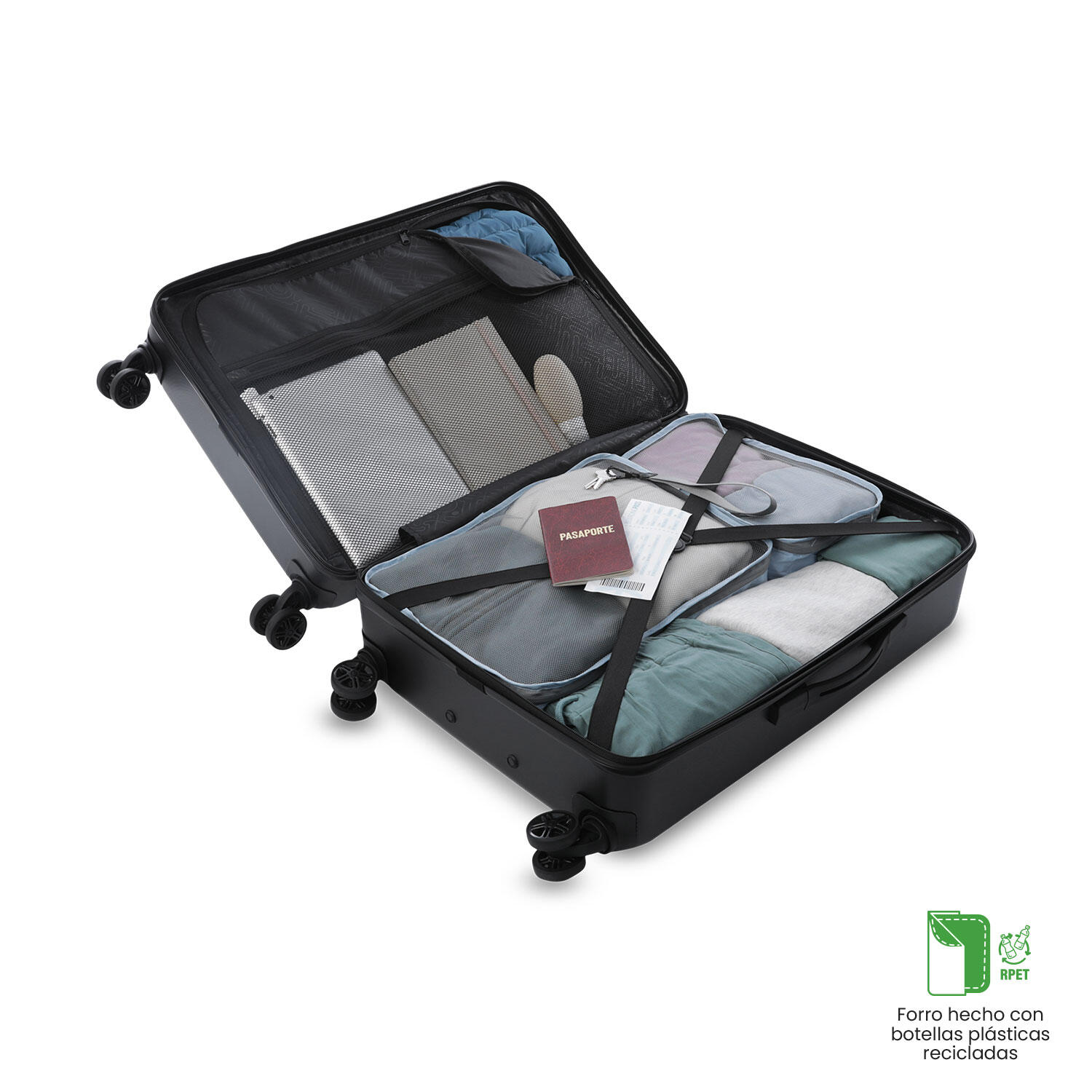 Totto Maleta mediana Helios 2.0 Negro Policarbonato 45.8 x68.2 x 26 cm 4/5