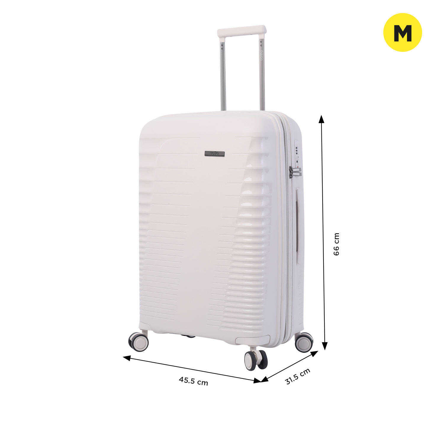 Totto Maleta mediana Traveler White Sand Polipropileno 45.5 x 66 x 31.5 cm 2/5