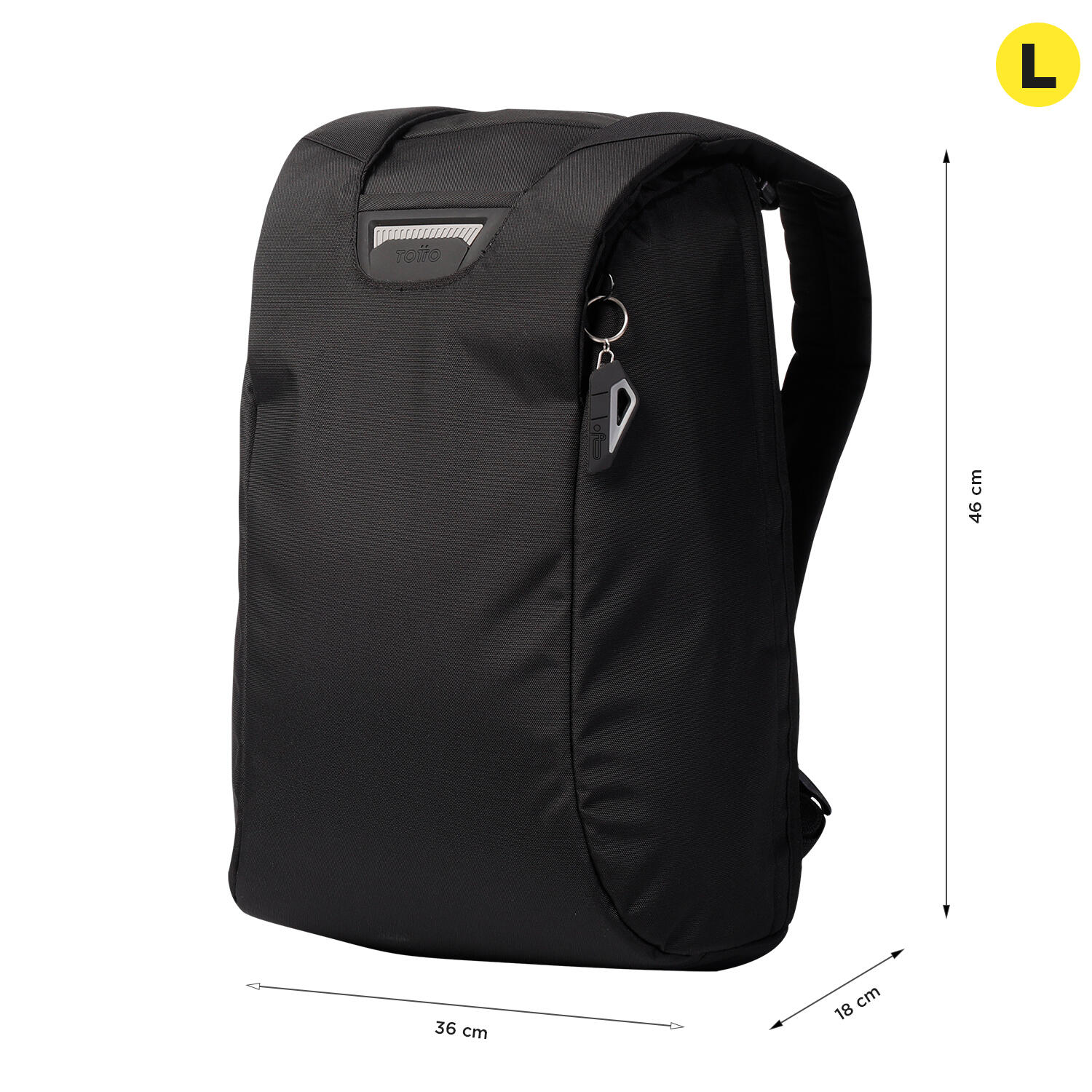 Totto Mochila ejecutiva Bunker Negro Poliéster 30 x 46 x 18 cm 2/5