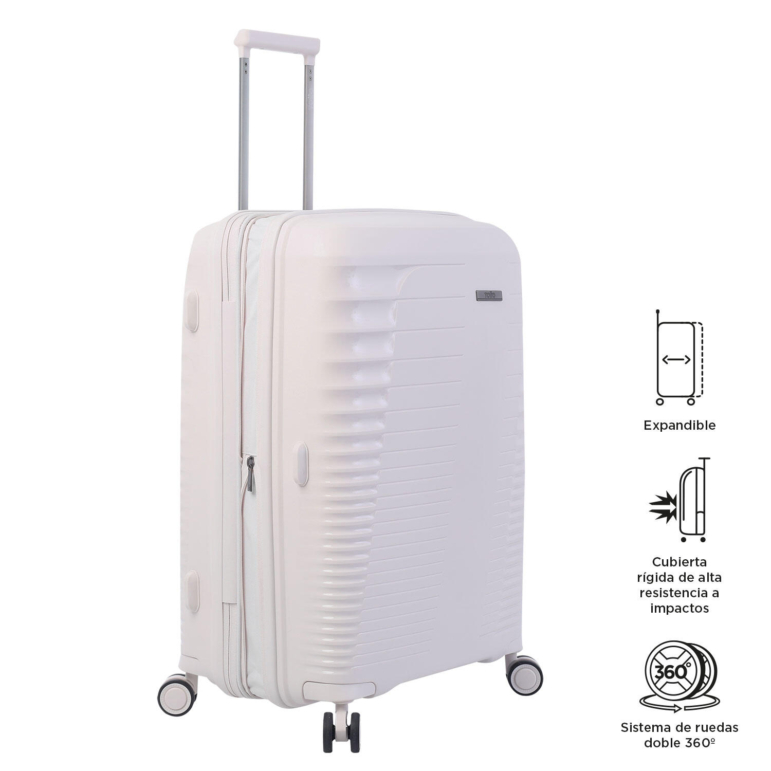Totto Maleta mediana Traveler White Sand Polipropileno 45.5 x 66 x 31.5 cm 4/5