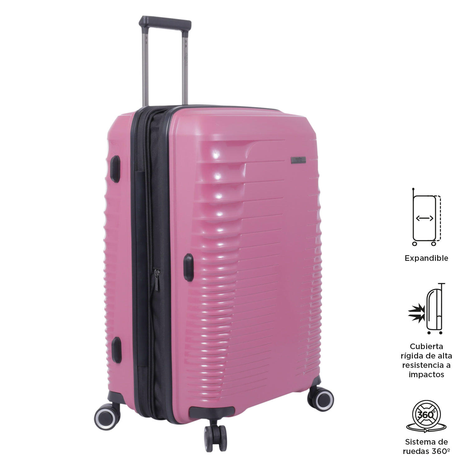 Totto Maleta mediana Traveler Deco Rose Polipropileno 45.5 x 66 x 31.5 cm 4/5