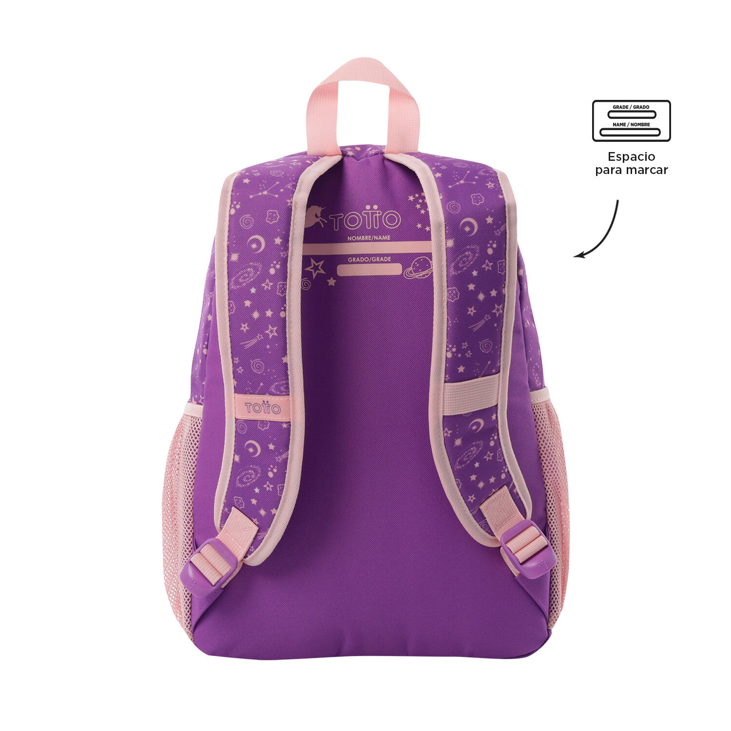 Totto Mochila Infantil Unispace Morado Poliéster 29 x 40.5 x 12 cm 3/5