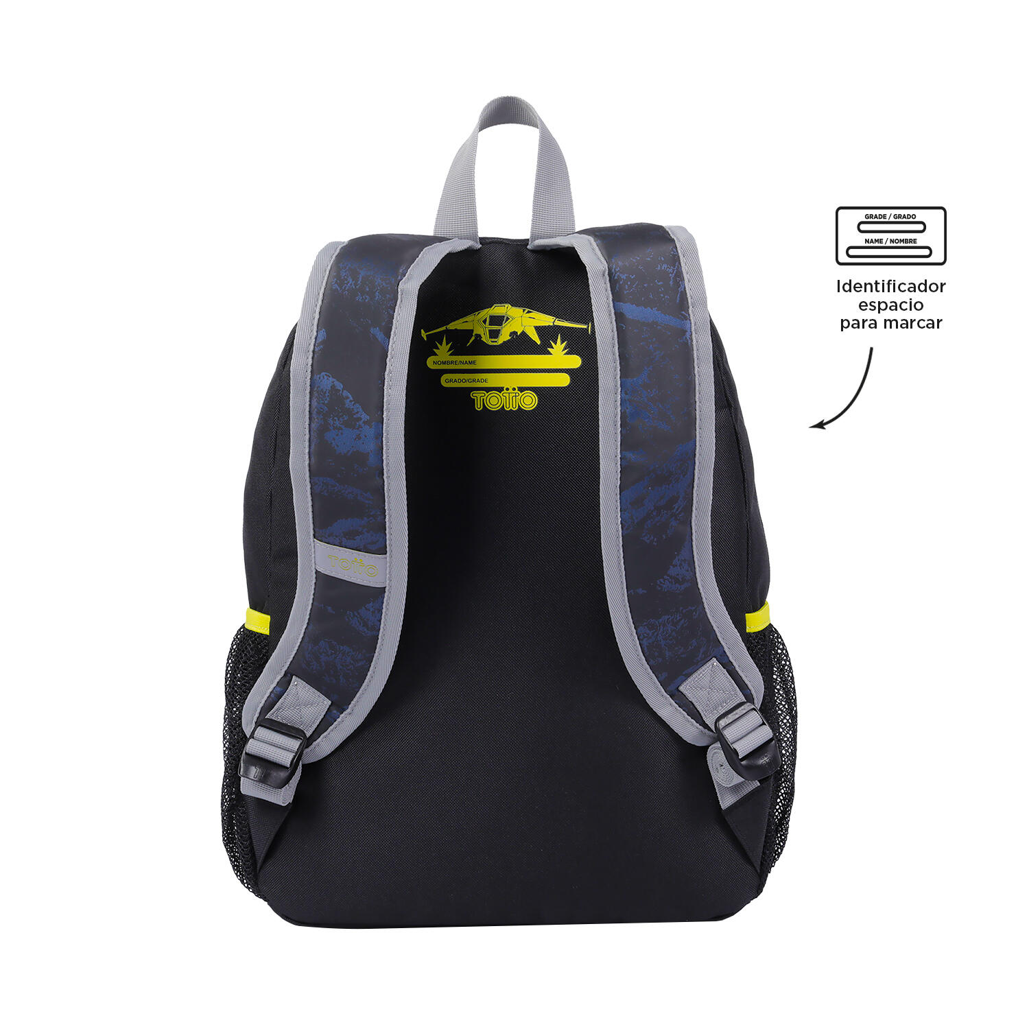 Totto Mochila escolar Spacesh Negro Poliéster 30.5 x 40 x 12.5 cm 3/5