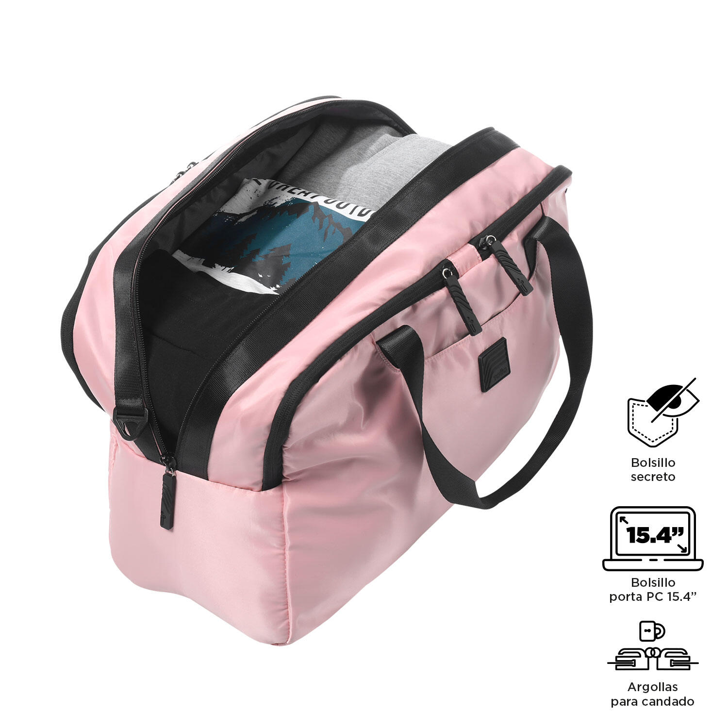 Totto Bolsa viaje Weekender Peachskin Poliéster 45.5 x 31 x 19.5 cm 3/5