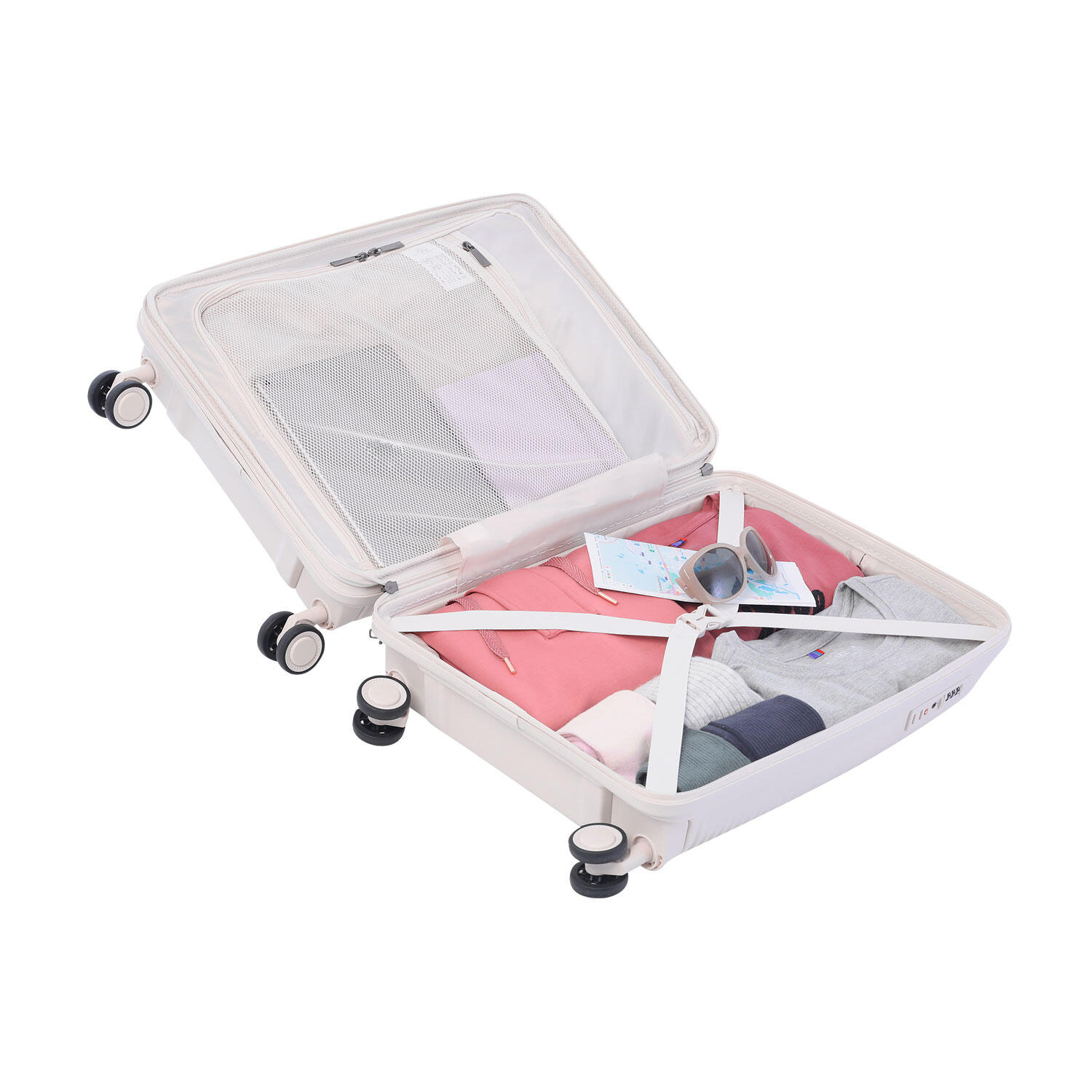 Totto Maleta de cabina Traveler White Sand Polipropileno 39 x 55.5 x 26.5 cm 3/5